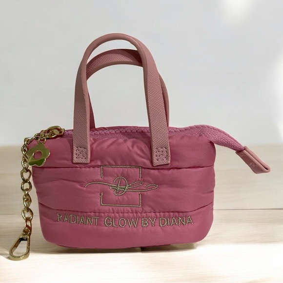 Radiant Glow by Diana Handbags - Mini Puffy Tote Keychain Bag